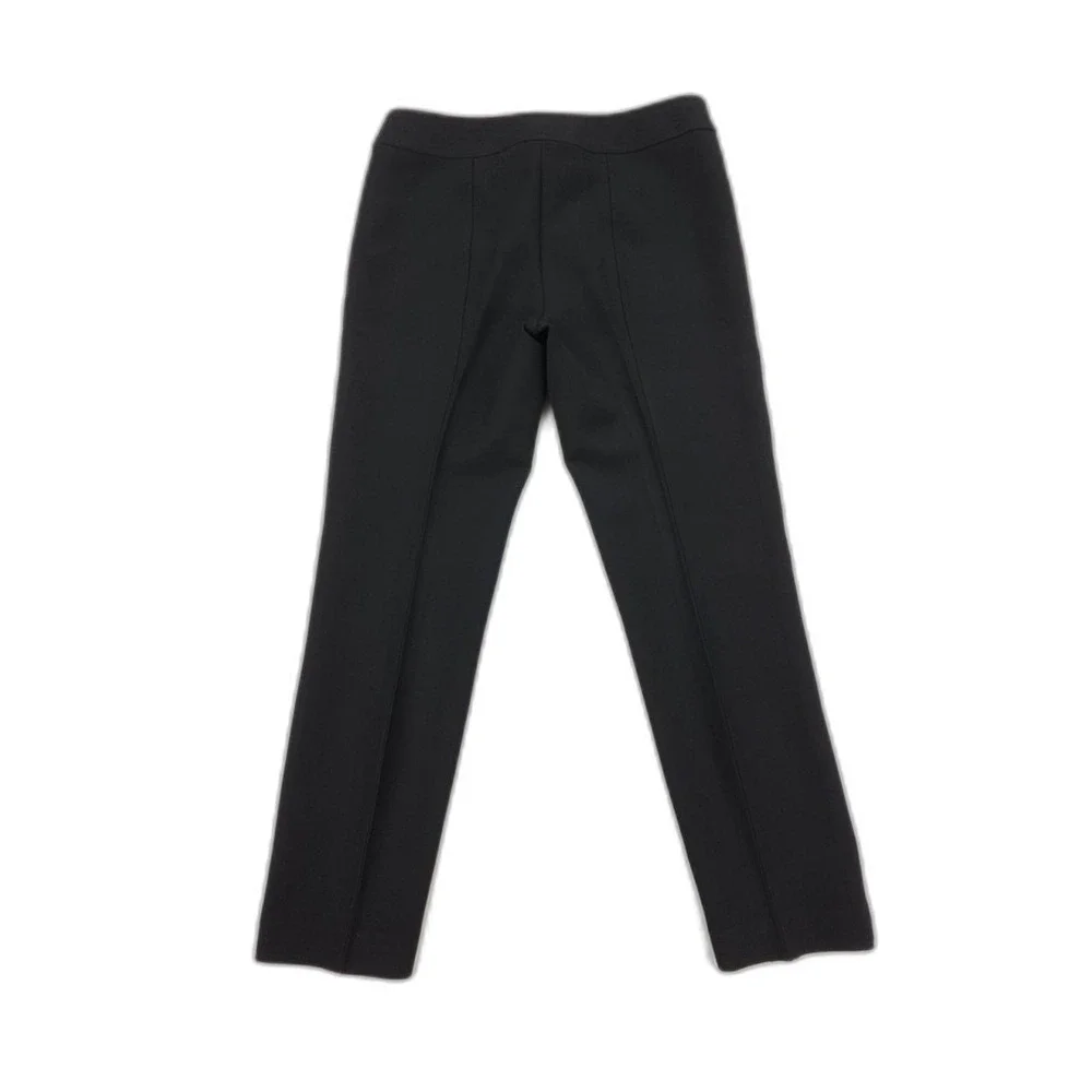 TORY BURCH Pleated Wool Crop Trousers Black Old Money Luxury Preppy Academia 10
